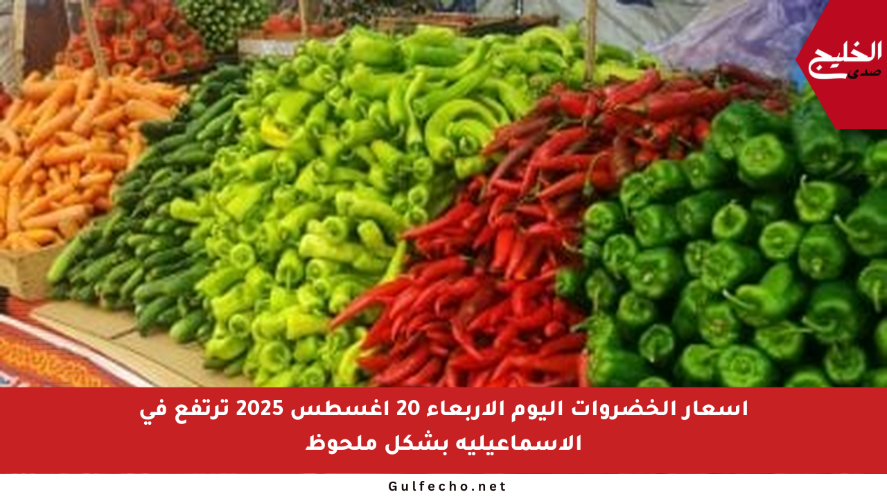 أسعار الخضروات اليوم الأربعاء 20 أغسطس 2025 ترتفع في الإسماعيلية بشكل ملحوظ